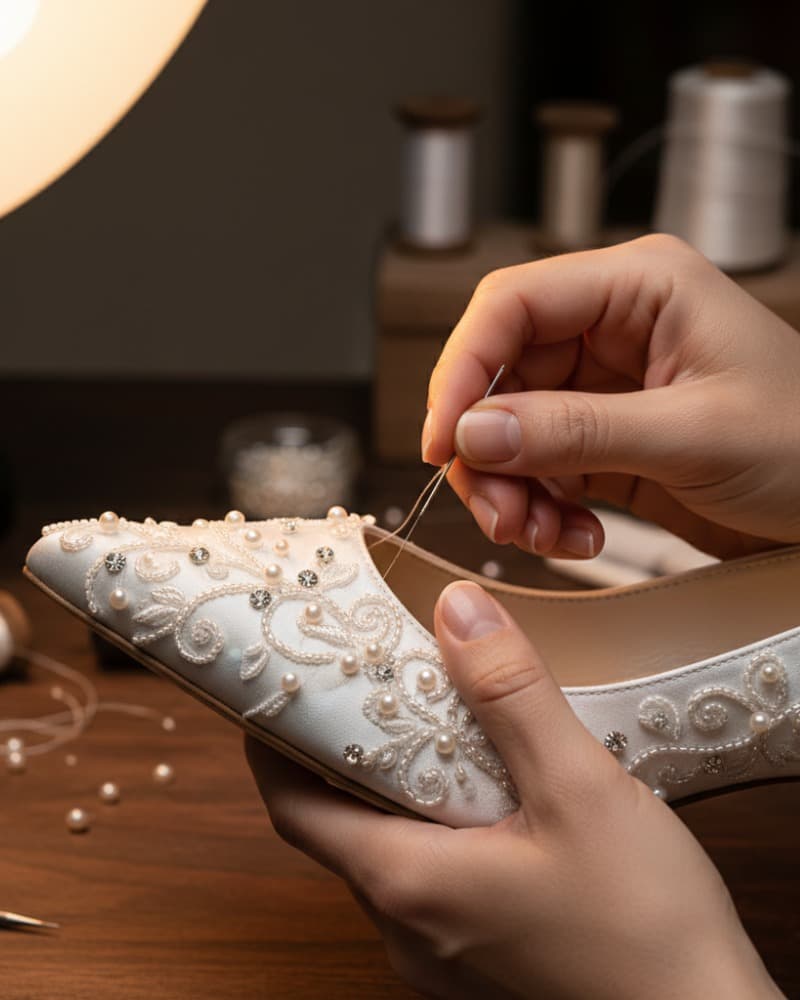 Processo artesanal de criação de sapatos Christina Ramos